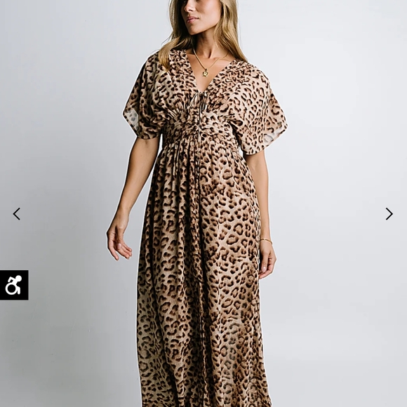 bohme Dresses & Skirts - Bohme Wrenna Leopard Print Maxi Dress Size M NEW NWT New With Tag